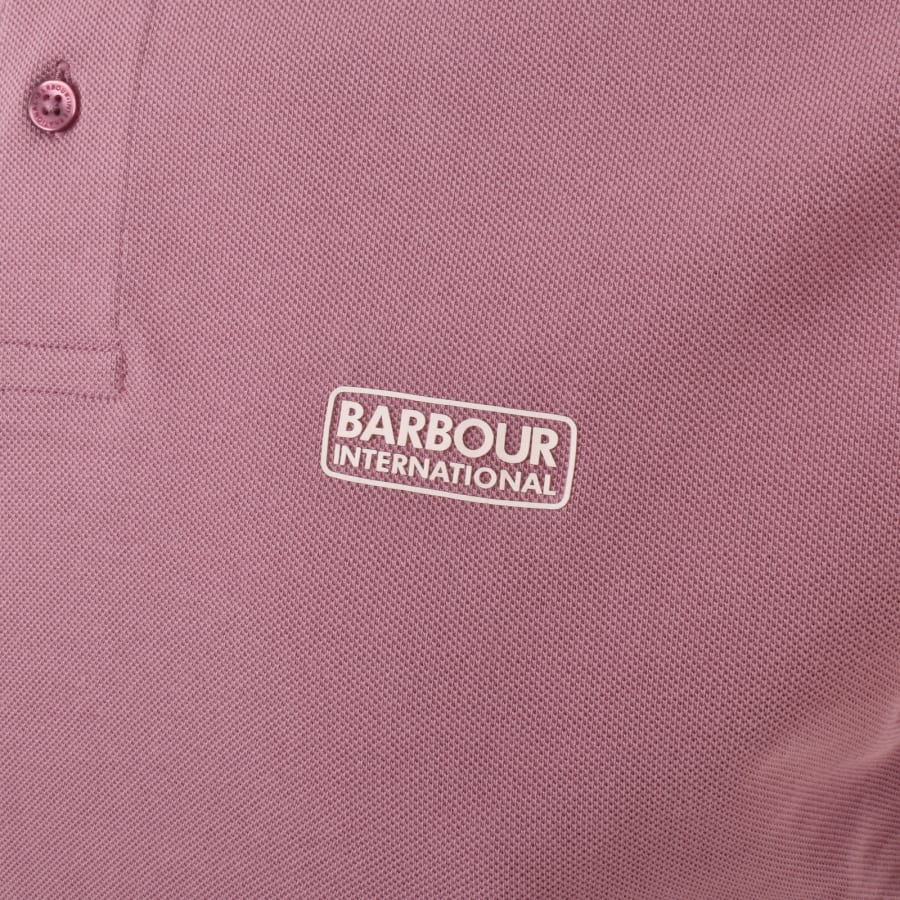 Barbour International Essential Polo T Shirt Pink